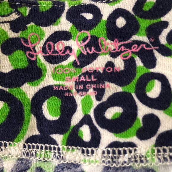 Lilly Pulitzer Preppy Green "Thrill of the Chase" Cassie Leopard Print Dress - Picture 5 of 7